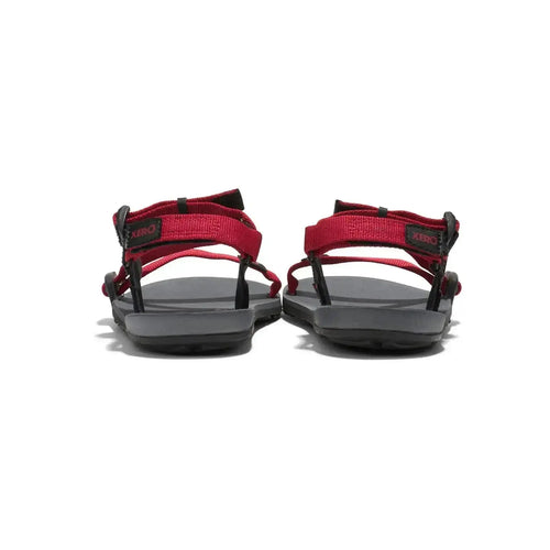 Xero Shoes - Z-Trail - Big Kids charcoal-red-pepper - Sandalias Barefoot para Trail, Hiking y Recuperación rojas para niños