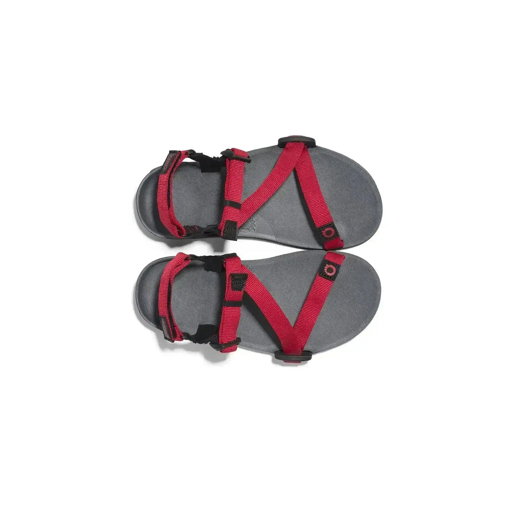Xero Shoes - Z-Trail - Enfants (grand) anthracite-rouge-poivre - Sandales Barefoot pour Trail, Randonnée et Récupération