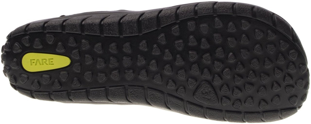 Fare Bare Walky Junior Black - Zapatillas barefoot impermeables outdoor para niños grandes negras