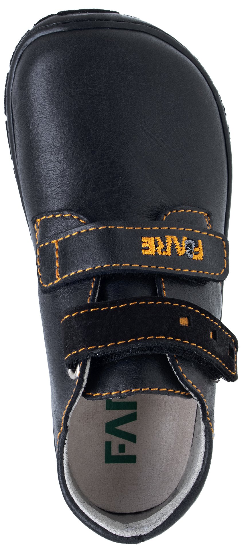 Fare Bare Kids Flutter Black - Zapatos barefoot colegiales para niños pequeños negros
