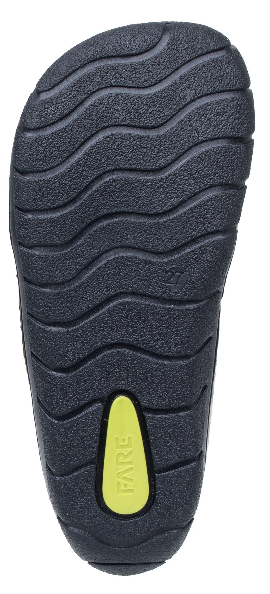 Fare Bare Kids Flutter Black - Zapatos barefoot colegiales para niños pequeños negros