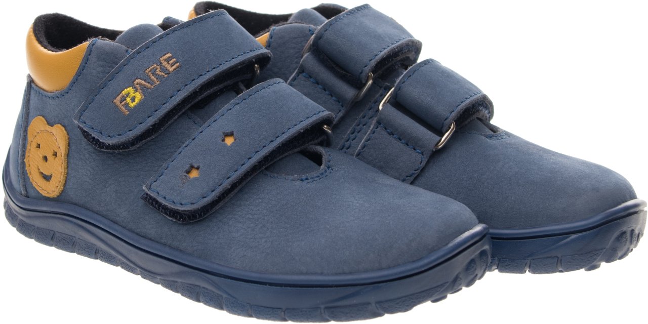 Fare Bare Kids Bergenky Little Blue - Botines barefoot impermeables para niños pequeños azules