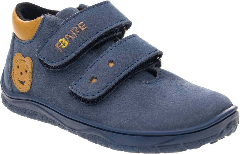Fare Bare Kids Bergenky Little Blue - Botines barefoot impermeables para niños pequeños azules