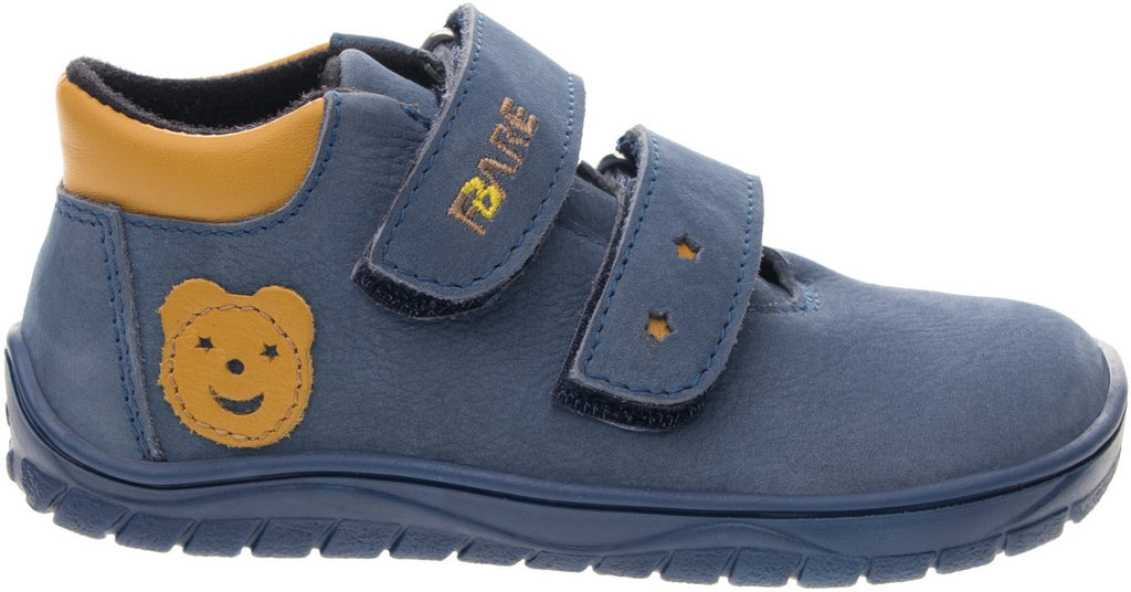 Fare Bare Kids Bergenky Little Blue - Botines barefoot impermeables para niños pequeños azules