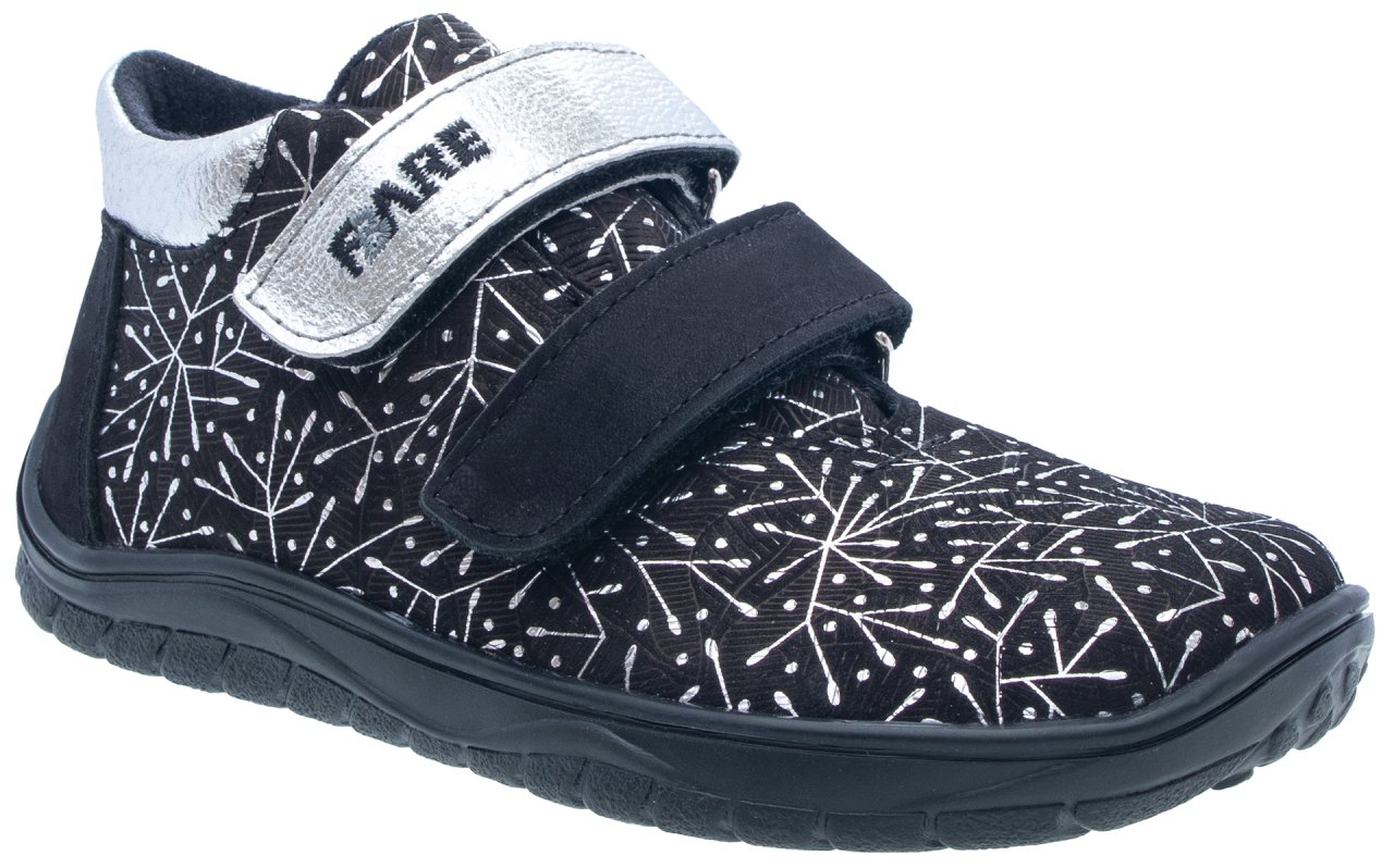 Fare Bare Kids Bergenky Little Black Nature Ltd. Edition - Botines barefoot impermeables para niños pequeños negras
