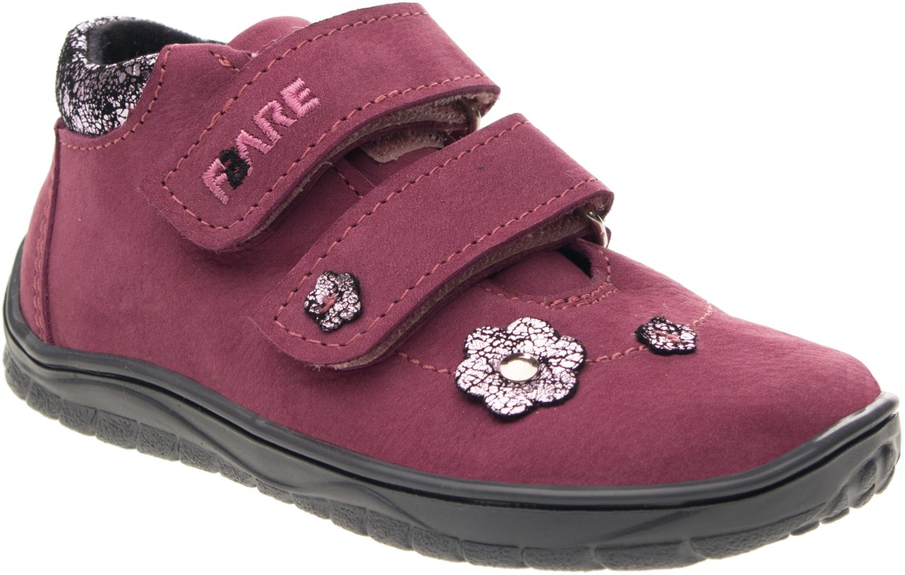 Fare Bare Kids Bergenky Little Violet - Botines barefoot impermeables para niños pequeños rosas