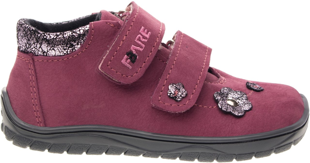 Fare Bare Kids Bergenky Little Violet - Botines barefoot impermeables para niños pequeños rosas