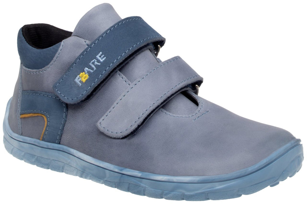 Fare Bare Kids Bergenky Junior Blue - Botines barefoot impermeables infantiles azules