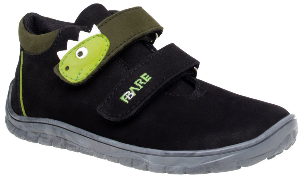 Fare Bare Kids Bergenky Junior Black - Botines barefoot impermeables infantiles negros