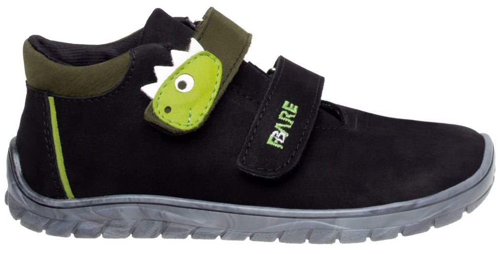 Fare Bare Kids Bergenky Junior Black - Botines barefoot impermeables infantiles negros