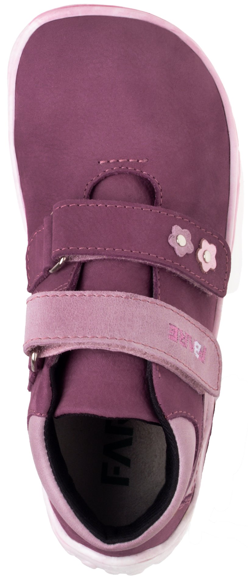 Fare Bare Kids Bergenky Junior Pink White - Botines barefoot impermeables infantiles rosas