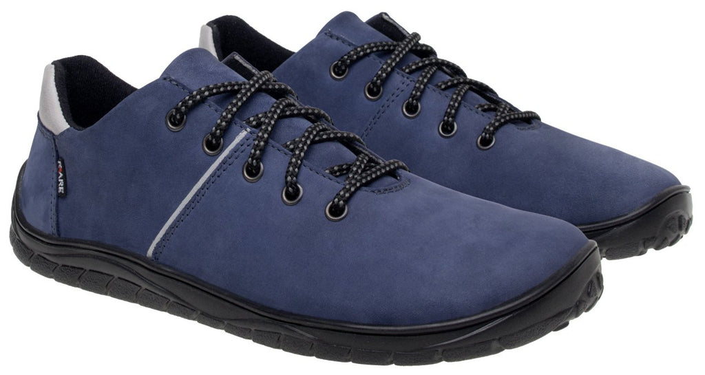 Fare Bare Hikersky Blue - Zapatillas barefoot impermeables para senderismo unisex azules