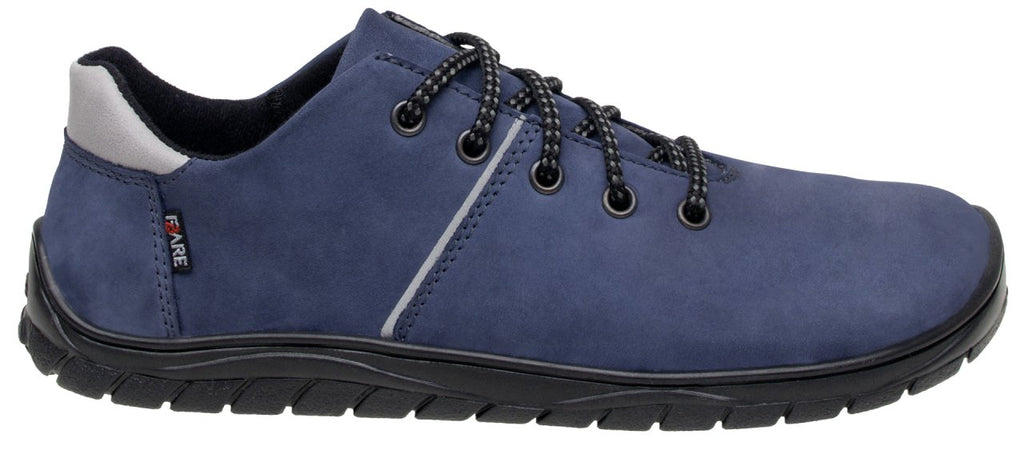 Fare Bare Hikersky Blue - Zapatillas barefoot impermeables para senderismo unisex azules