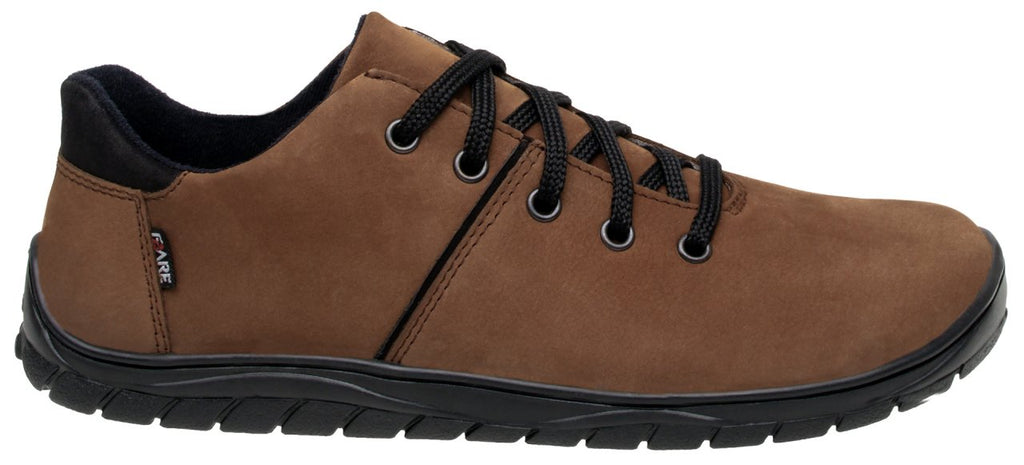 Fare Bare Hikersky Brown - Zapatillas barefoot impermeables para senderismo unisex marrones
