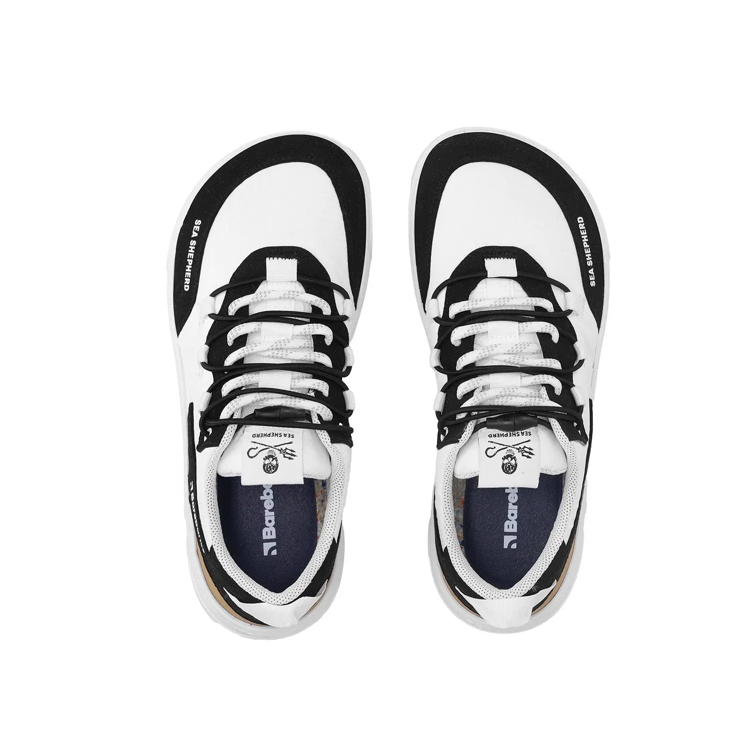 Barebarics - Revive X Sea Shepherd Orca - Zapatillas barefoot unisex blanco y negro