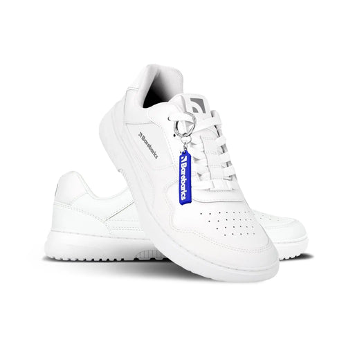 Barebarics - Zing All White Leather - Zapatillas barefoot unisex blancas