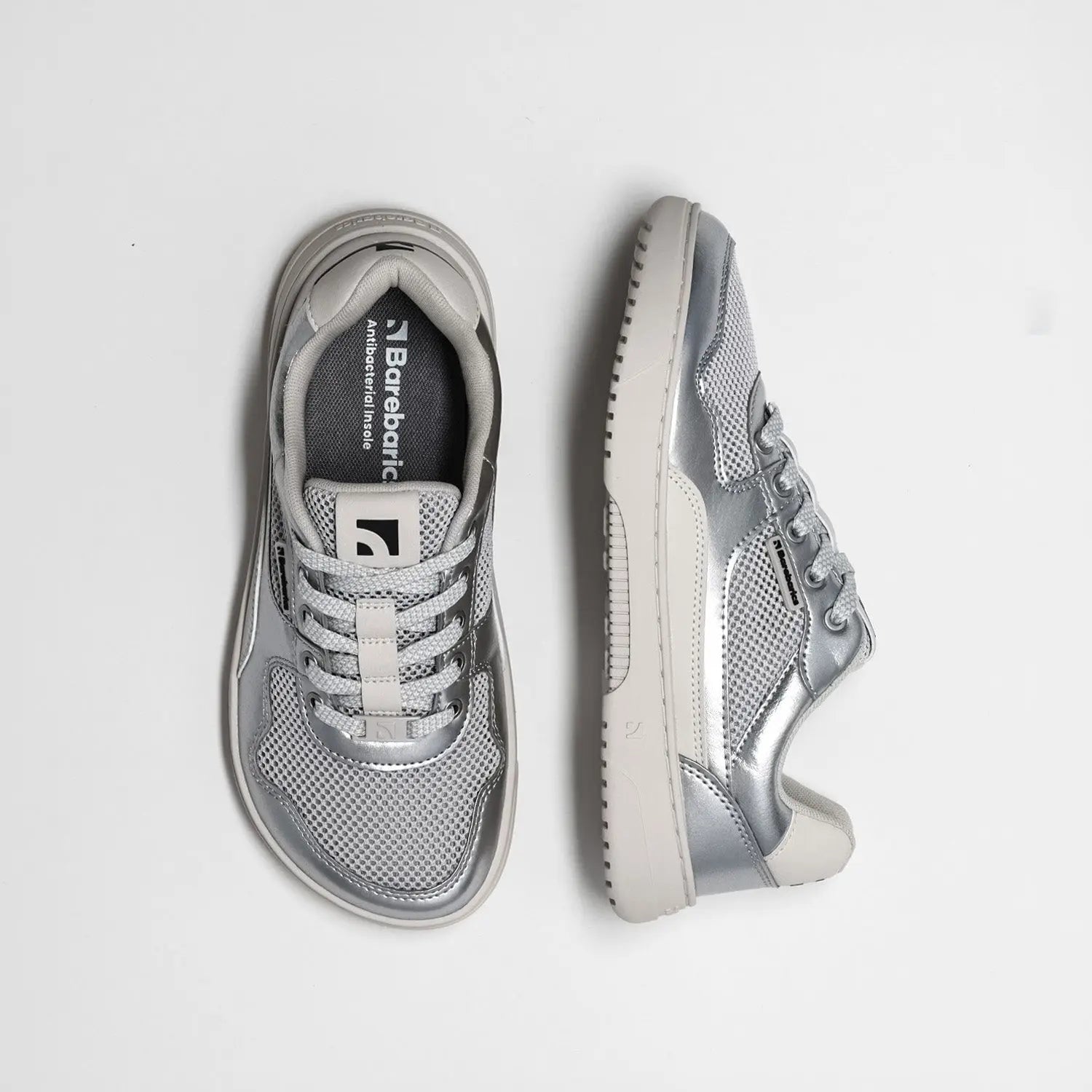 Barebarics - Zing Fresh Silver - Zapatillas barefoot frescas unisex plateadas