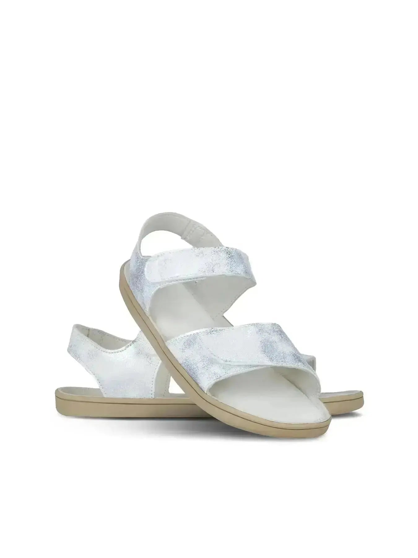 Be Lenka Kids - Miami Off White Sparkle - Sandalias minimalistas infantiles blanco