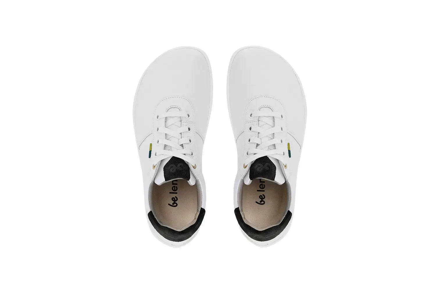 Be Lenka - Royale White & Black - Zapatillas barefoot unisex blanco y negro