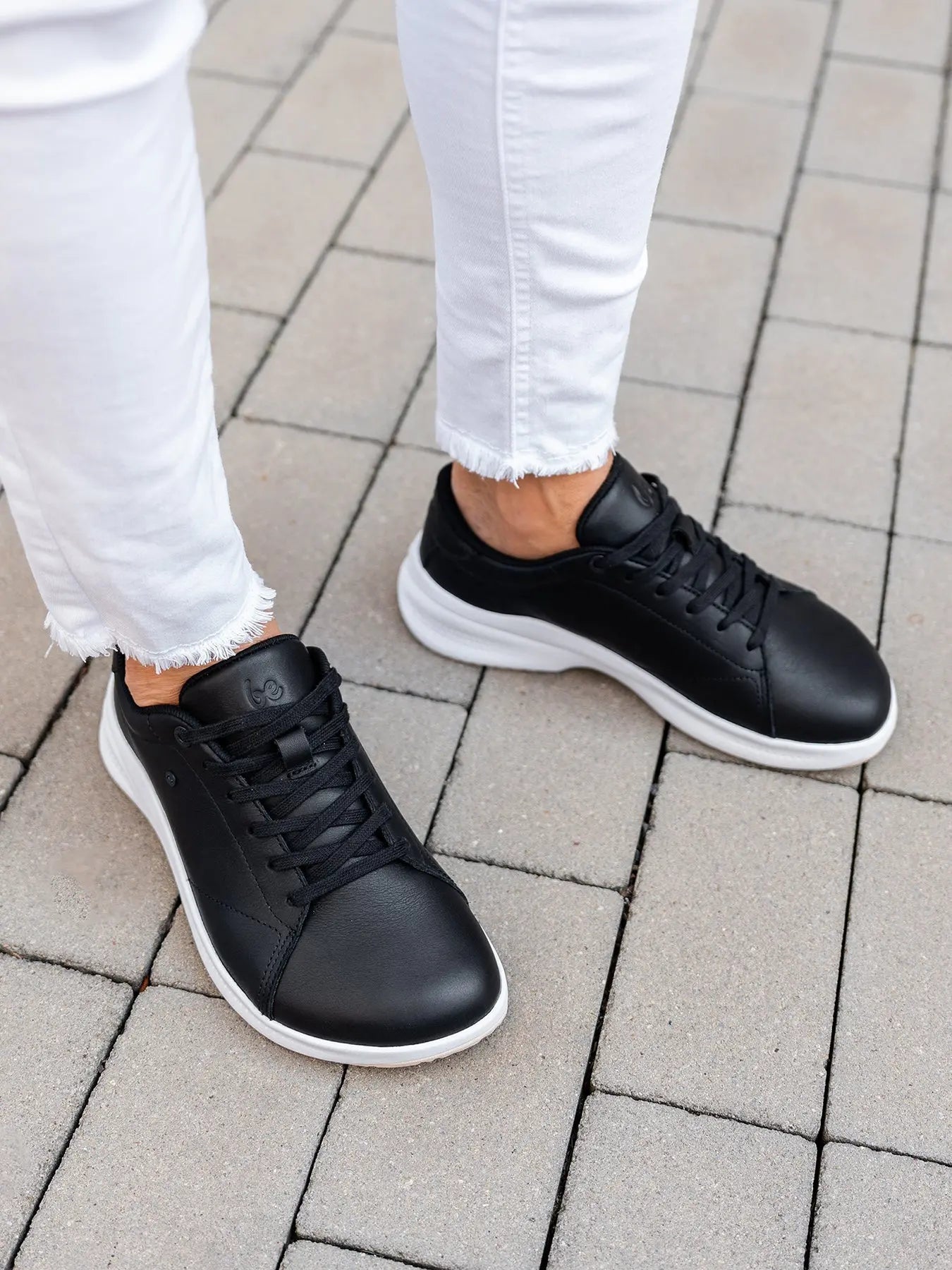 Be Lenka - Streetwise Noir & Blanc - chaussures barefoot de transition