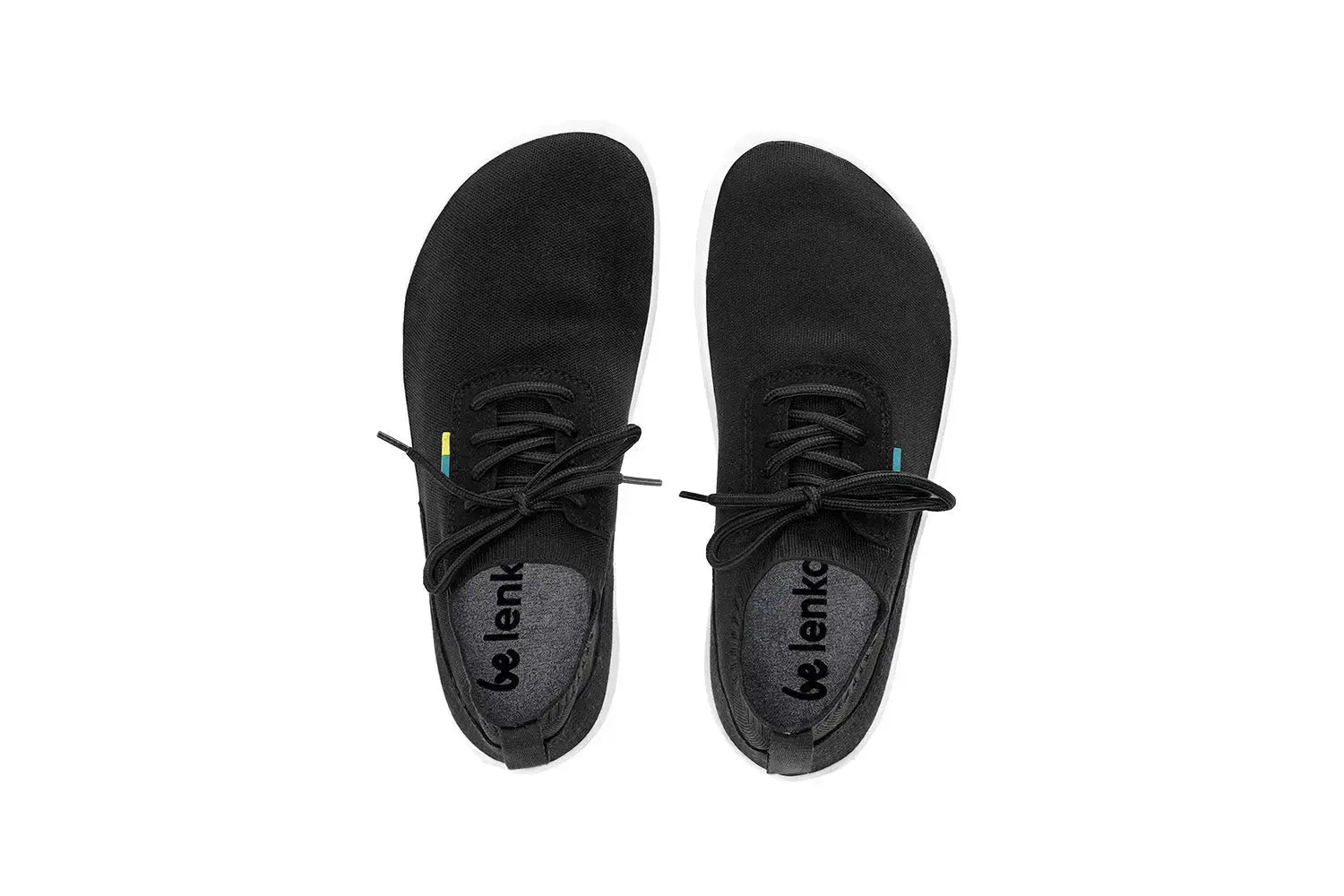 Be Lenka - Stride Black & White- Zapatillas barefoot unisex negras