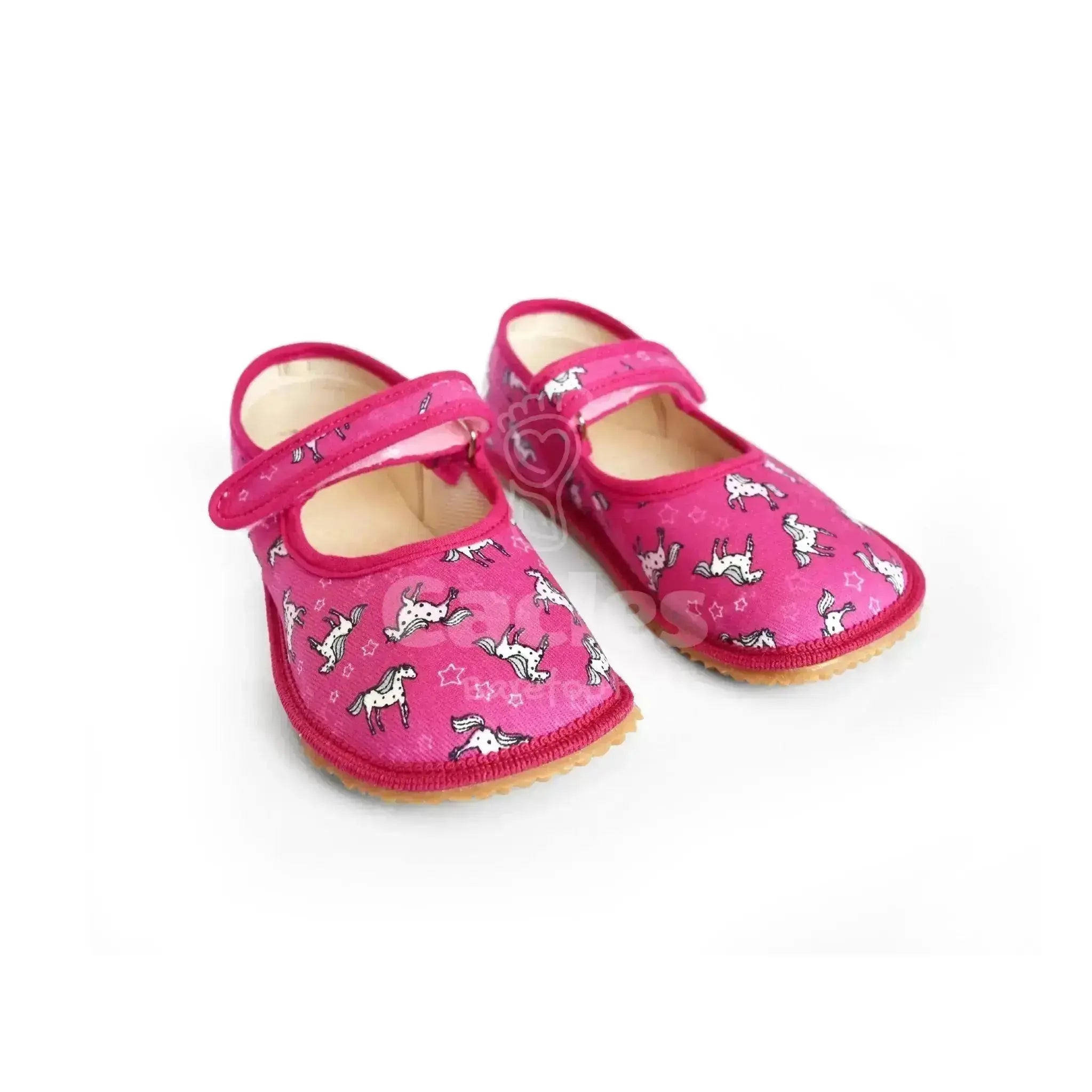 Beda - Unicorn - Bailarinas respetuosas infantiles rosas con estampado de unicornios