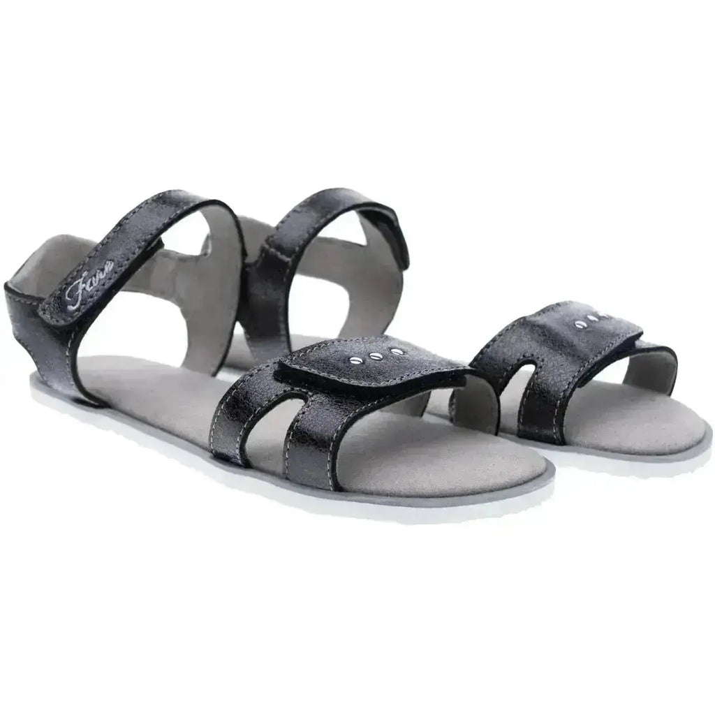Fare Bare Kids - Summer Shoes Black - Sandalias barefoot infantiles negro