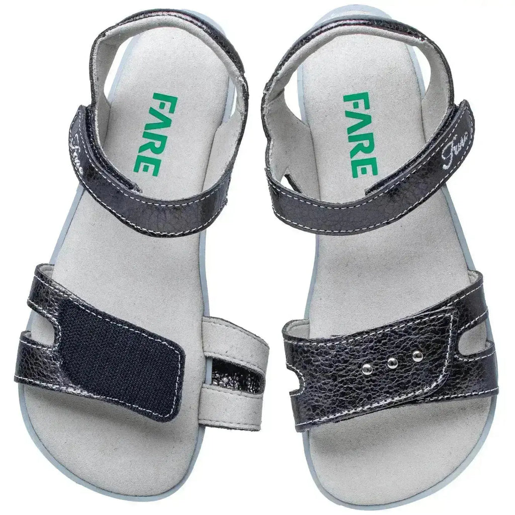 Fare Bare Kids - Summer Shoes Black - Sandalias barefoot infantiles negro