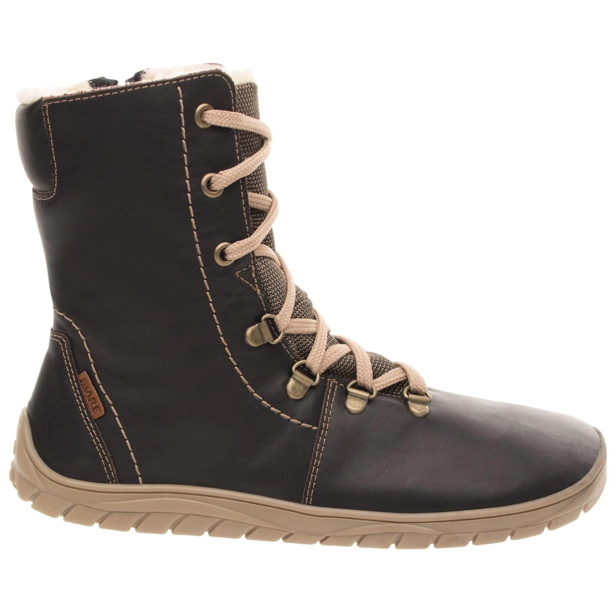 Fare Bare - Norry Winter Dark Chocolate - Bottines barefoot imperméables avec doublure hivernale