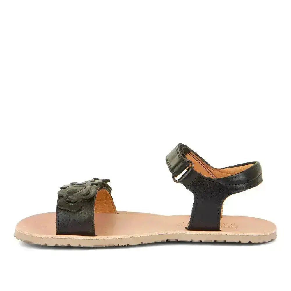 Froddo Barefoot - Sandalias Flexy Flowers Black - Sandalias respetuosas para niña y mujer negro