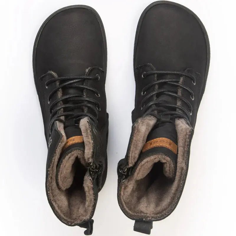 Koel - Faro Laine d'agneau Noir - Bottes barefoot chaudes