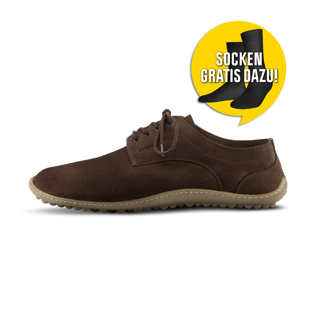 Leguano Dean Brown - Zapatos Barefoot Elegantes Unisex Marrones