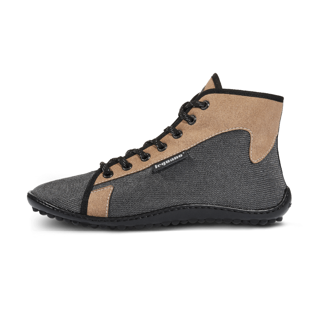 Leguano Jaspar Forester - Botines barefoot ligeros para senderismo marrones