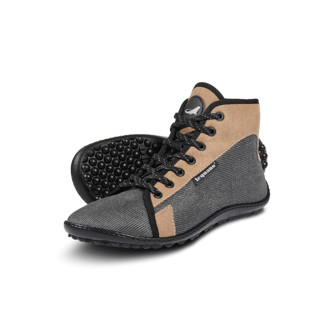 Leguano Jaspar Forester - Botines barefoot ligeros para senderismo marrones