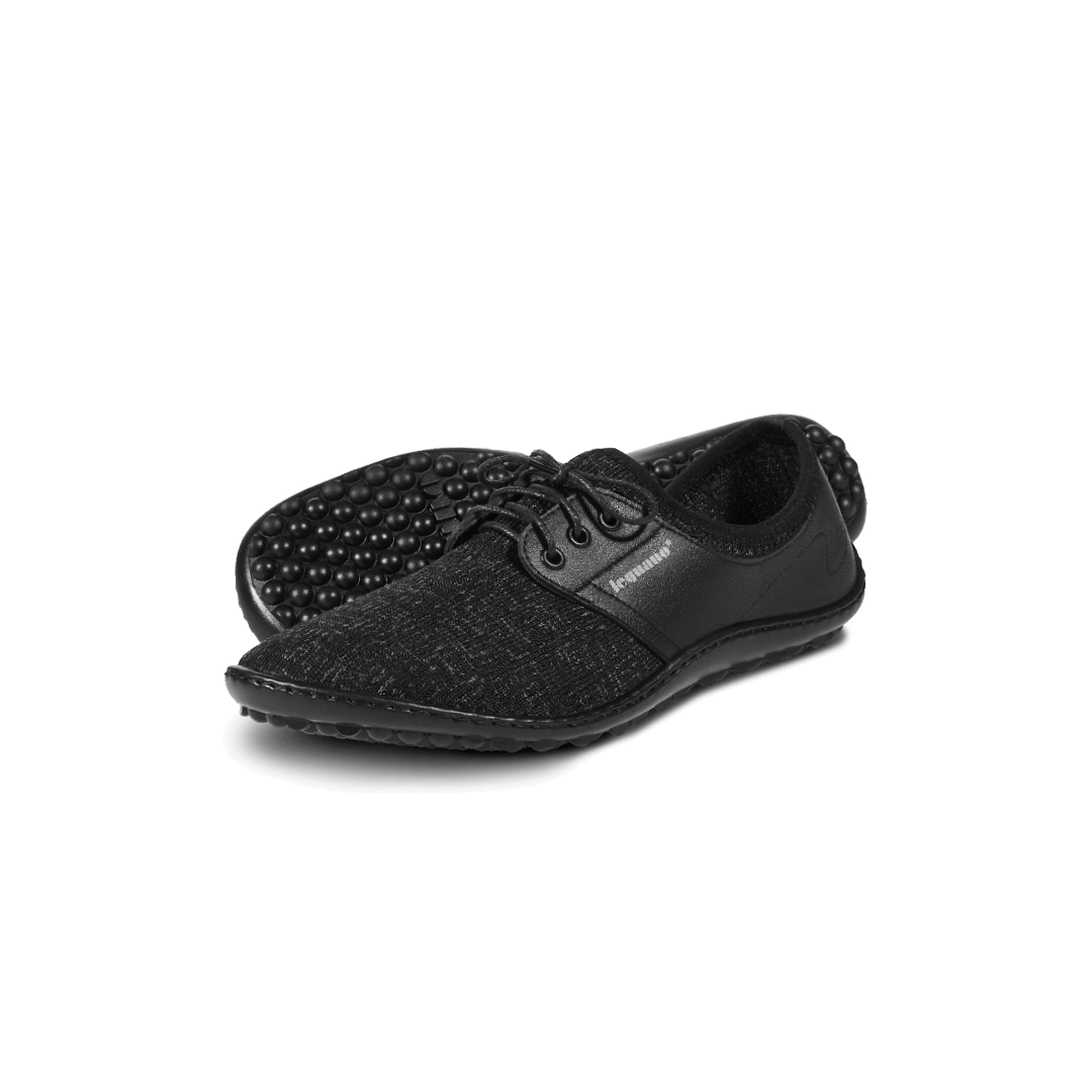 Leguano Juno Schwarz - Zapatillas Casual y de Oficina Unisex Negras