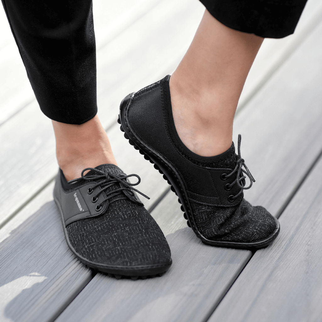 Leguano Juno Schwarz - Zapatillas Casual y de Oficina Unisex Negras