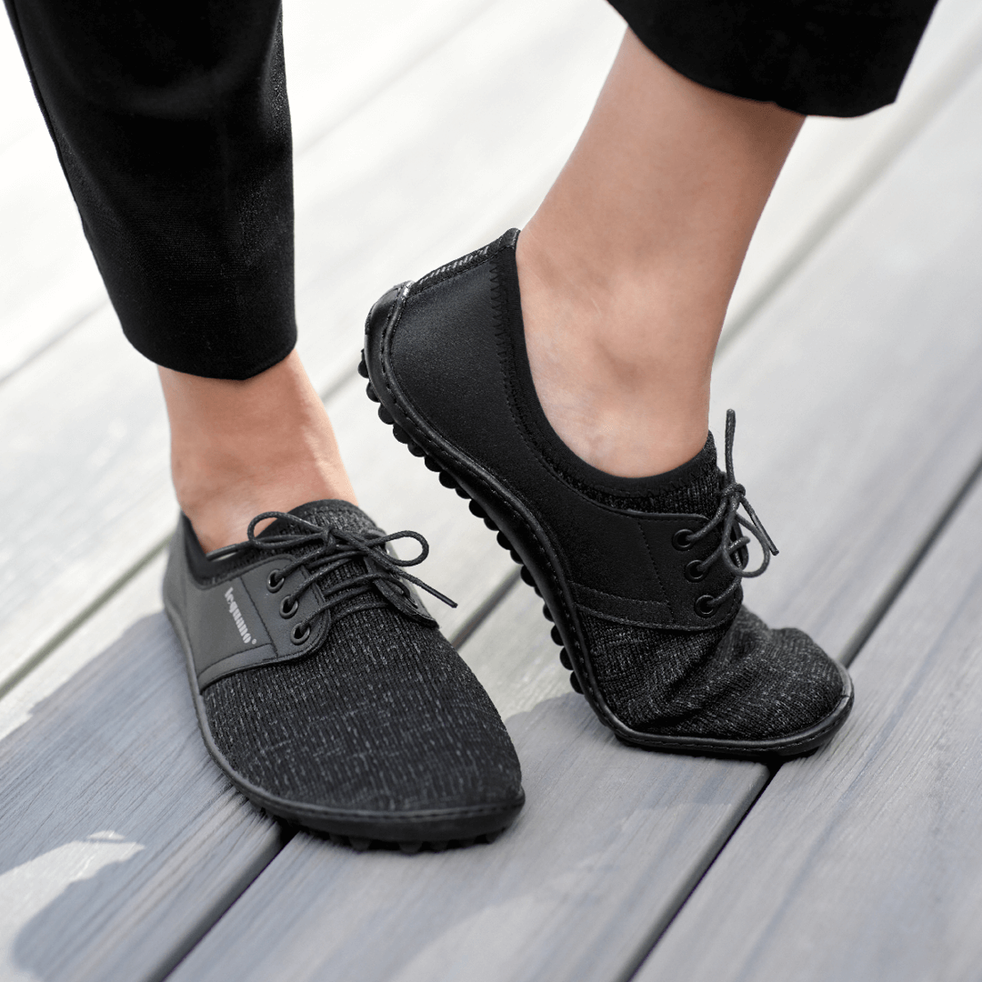 Leguano Juno Schwarz - Zapatillas Casual y de Oficina Unisex Negras