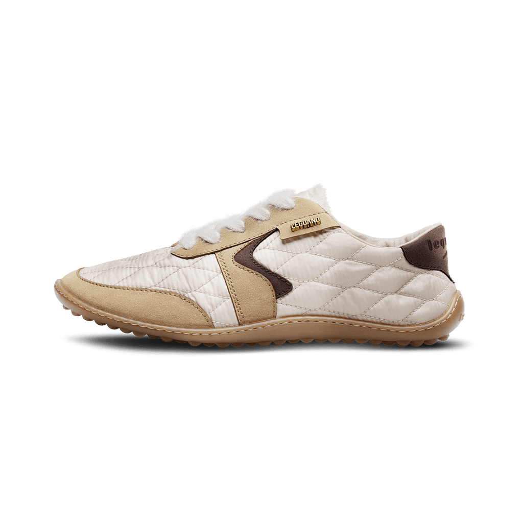 Leguano Nightstep Cosy Cream - Zapatillas Barefoot Casual Everyday para Mujer Blanco Beige