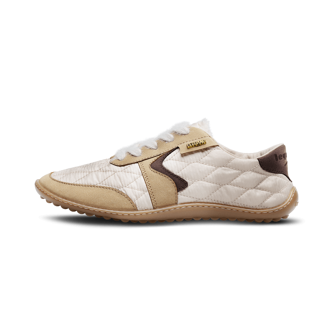 Leguano Nightstep Cosy Cream - Zapatillas Barefoot Casual Everyday para Mujer Blanco Beige
