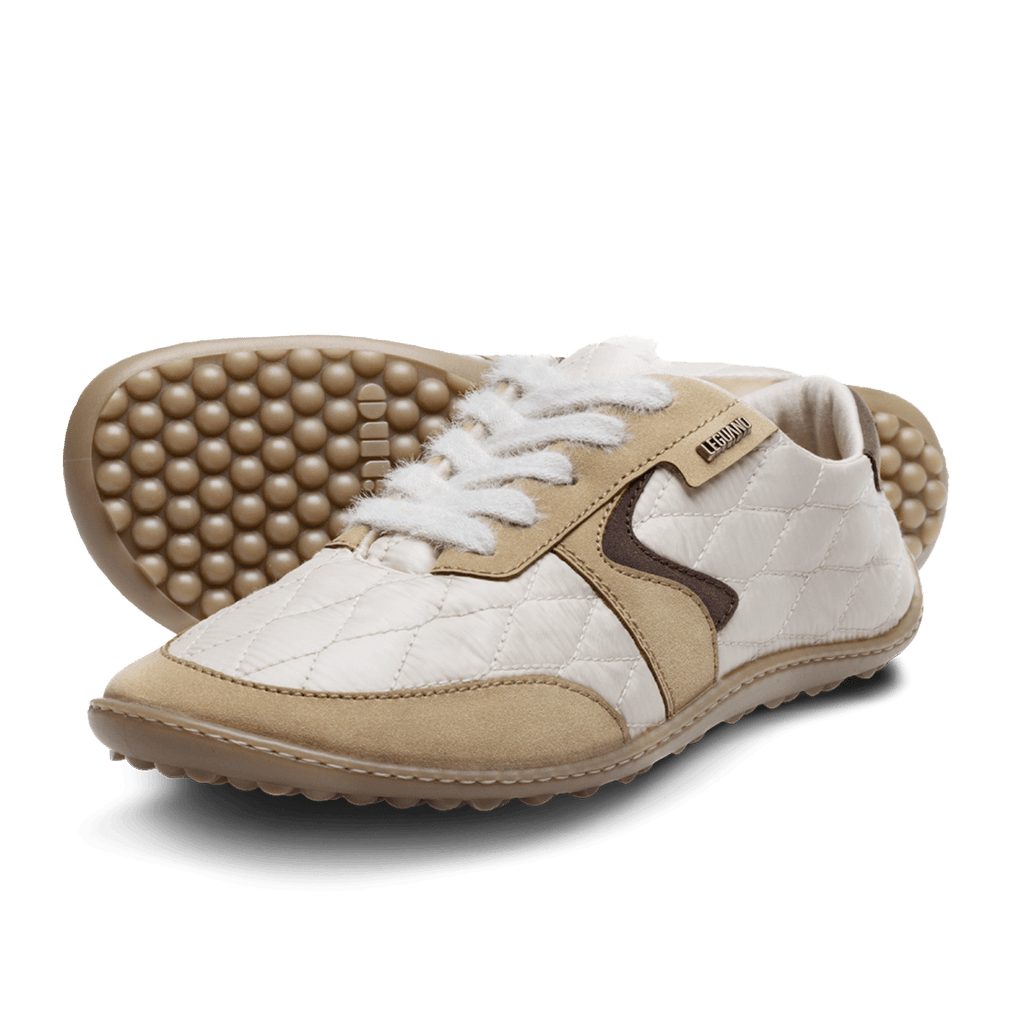 Leguano Nightstep Cosy Cream - Zapatillas Barefoot Casual Everyday para Mujer Blanco Beige