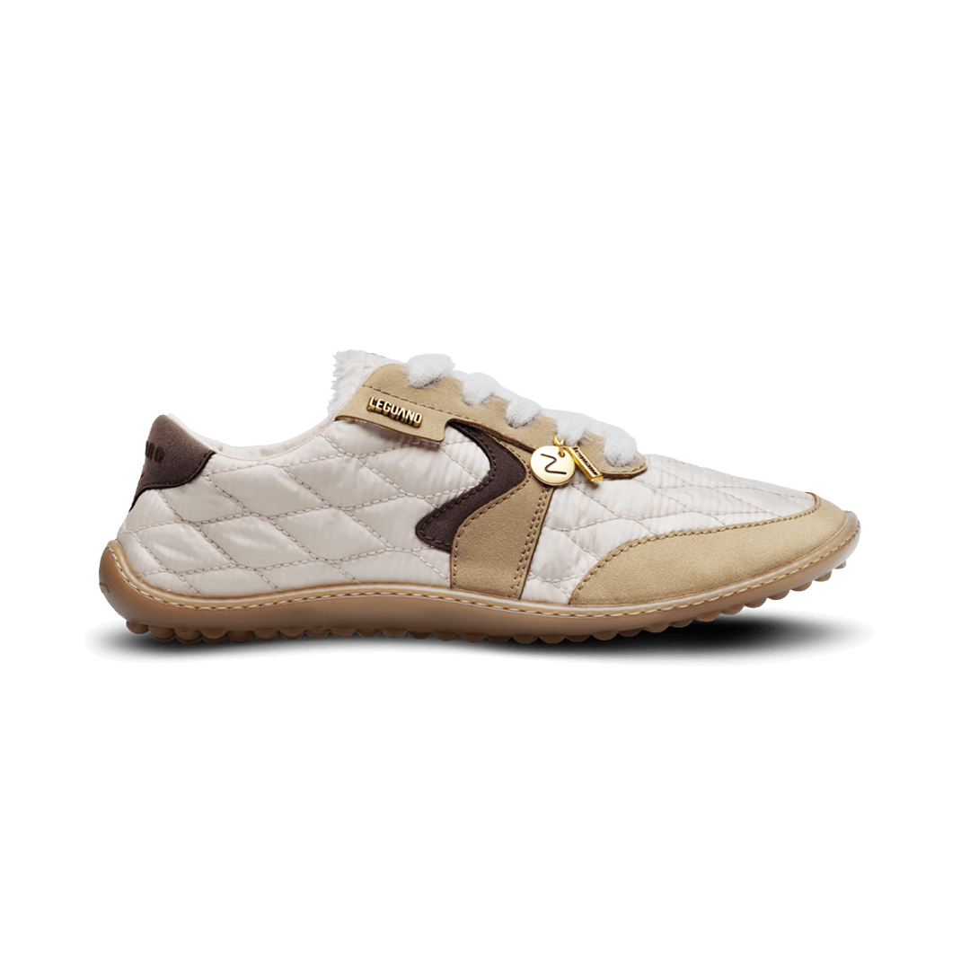 Leguano Nightstep Cosy Cream - Zapatillas Barefoot Casual Everyday para Mujer Blanco Beige