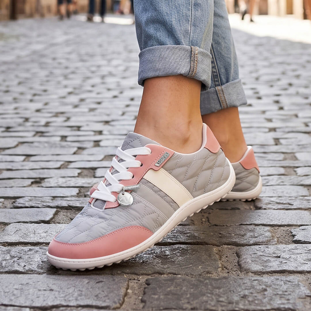 Leguano Nightstep Rose - Zapatillas Barefoot Casual Everyday para Mujer Gris Rosa