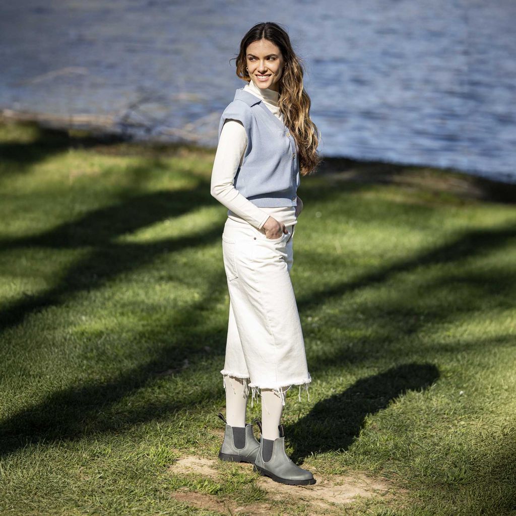 El Naturalista Nómada 5262A Alpine Grass Petrol - Botines Chelsea barefoot de mujer grises