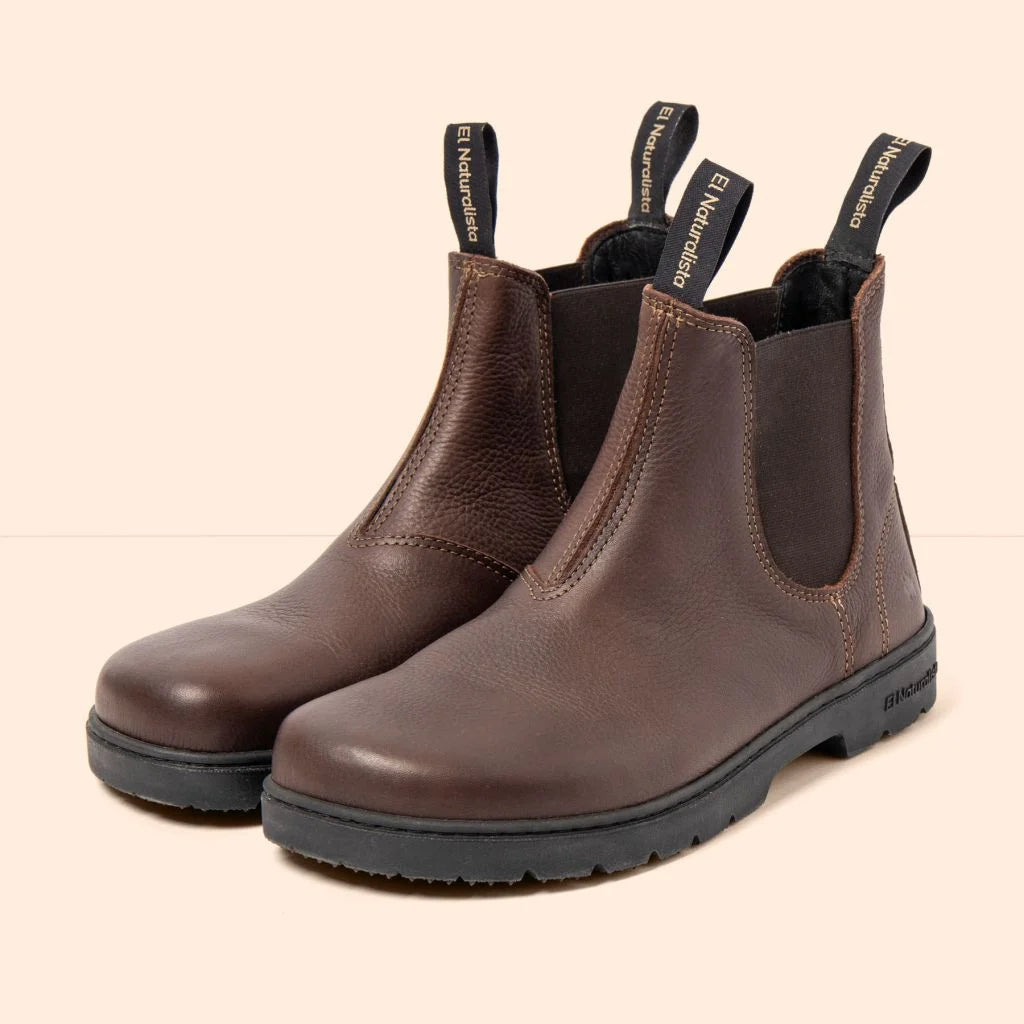 El Naturalista Nómada 5262A Alpine Grass Brown - Botines Chelsea barefoot de mujer marrones