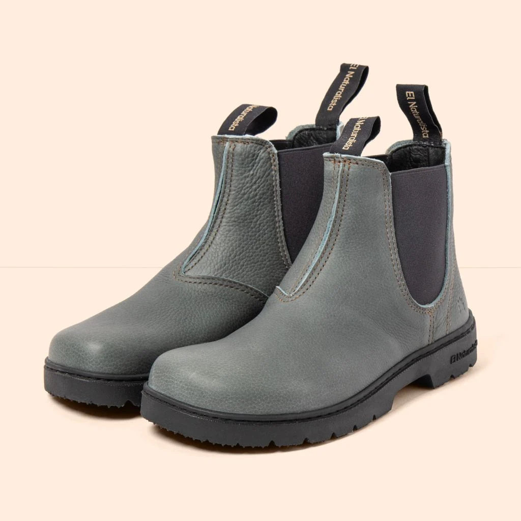 El Naturalista Nómada 5262A Alpine Grass Petrol - Botines Chelsea barefoot de mujer grises