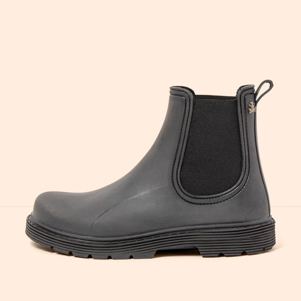 El Naturalista Chuva NA35 Rubber Black - Botines Chelsea barefoot para lluvia negros-Botas Chelsea-El Naturalista-36-Cacles Barefoot