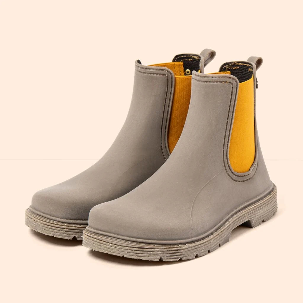 El Naturalista Chuva NA35 Rubber Topo-Skimo - Botines Chelsea barefoot para lluvia grises-Botas Chelsea-El Naturalista-Cacles Barefoot