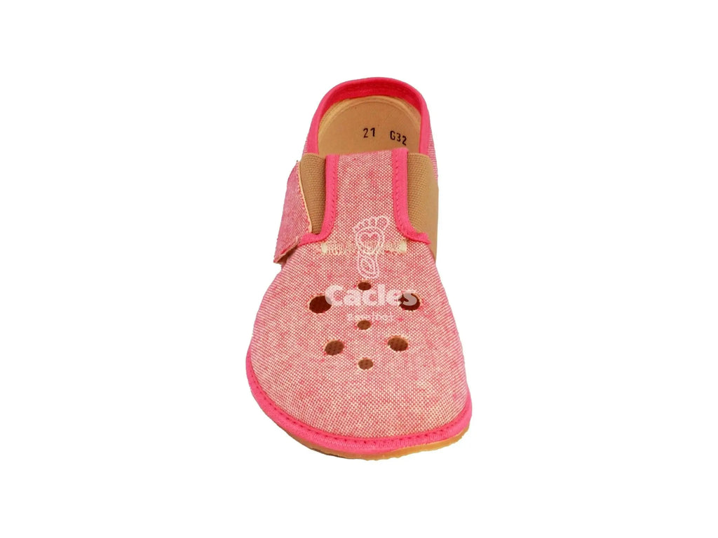 Pegres - BF03 - zapatillas de casa respetuosas de primeros pasos - rosa
