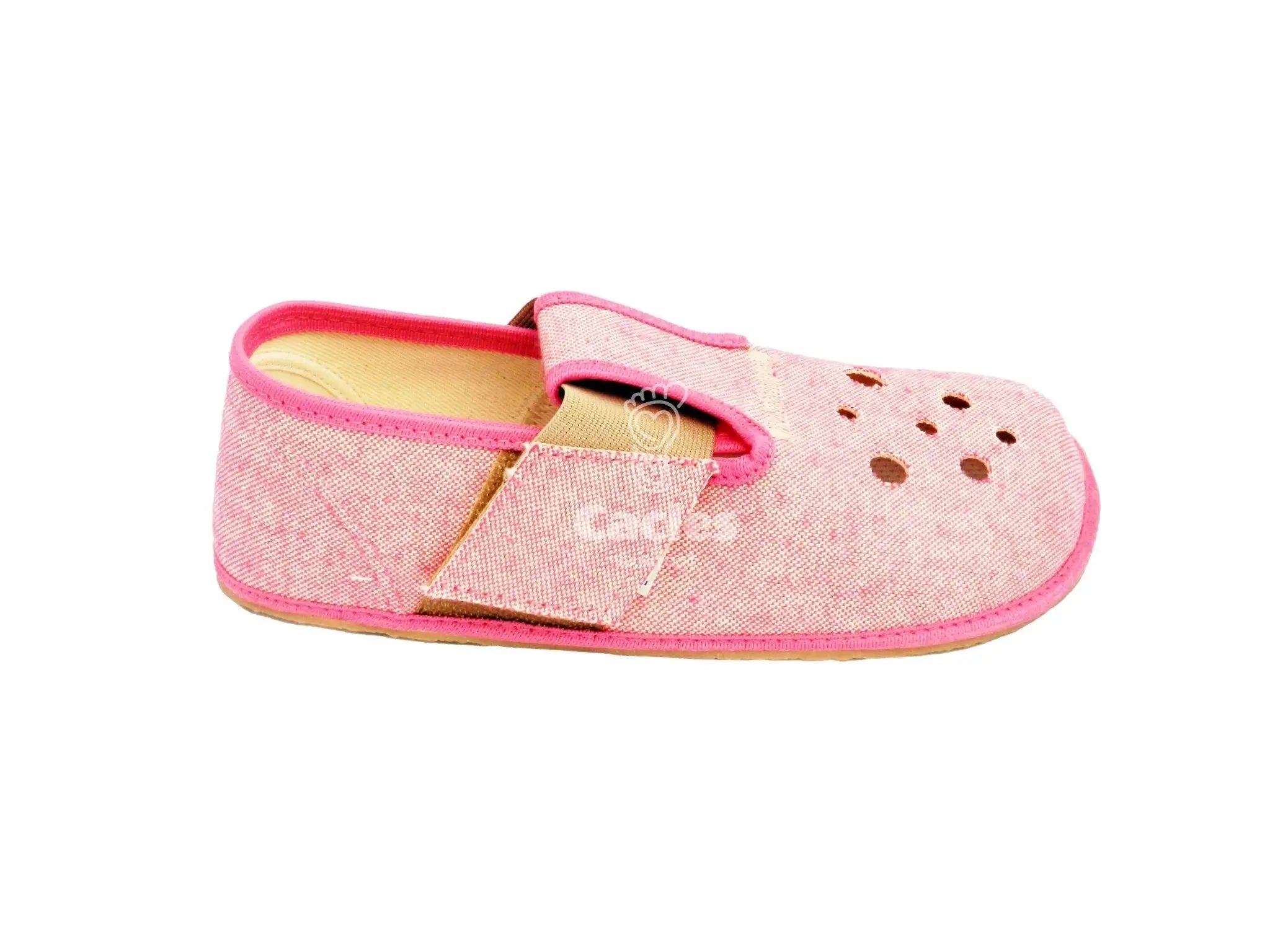 Pegres - BF03 - zapatillas de casa respetuosas de primeros pasos - rosa