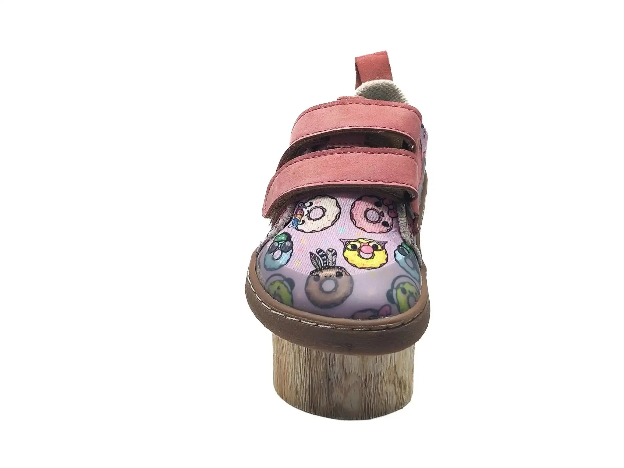Pegres - BF57U donut - lonetas barefoot infantiles rosas con estampado de donuts